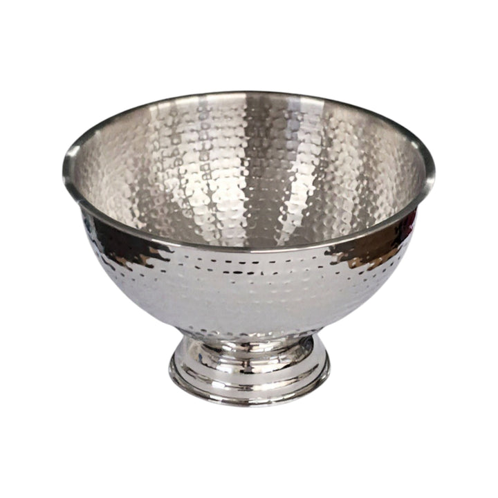 AURANACS® Bourgogne | Champagne bowl made of stainless steel | Mirror polished &amp; hammered finish | Large champagne cooler Ø 40cm | Wine cooler with deep base | Elegant design for parties &amp; events