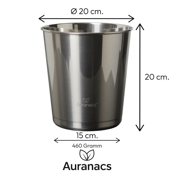 AURANACS® Venezia | Weinkühler aus Edelstahl | Eleganter Champagnerkühler mit Spiegelpolierter Oberfläche