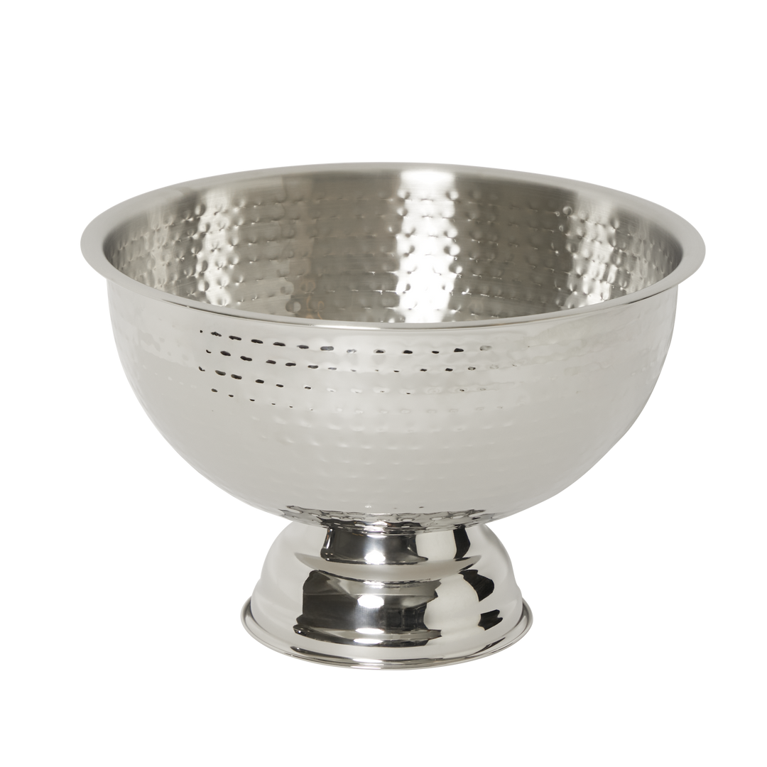 AURANACS® Bourgogne | Champagne bowl made of stainless steel | Mirror polished & hammered finish | Large champagne cooler Ø 40cm | Wine cooler with deep base | Elegant design for parties & events